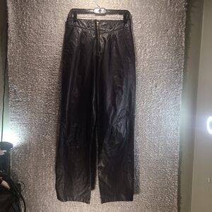 Pelle Black Leather Pants